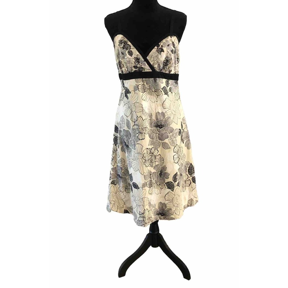 VTG NY & Co Womens Floral Y2K Babydoll Midi Dress Coquettte‎ Asian Fairy Whimsy